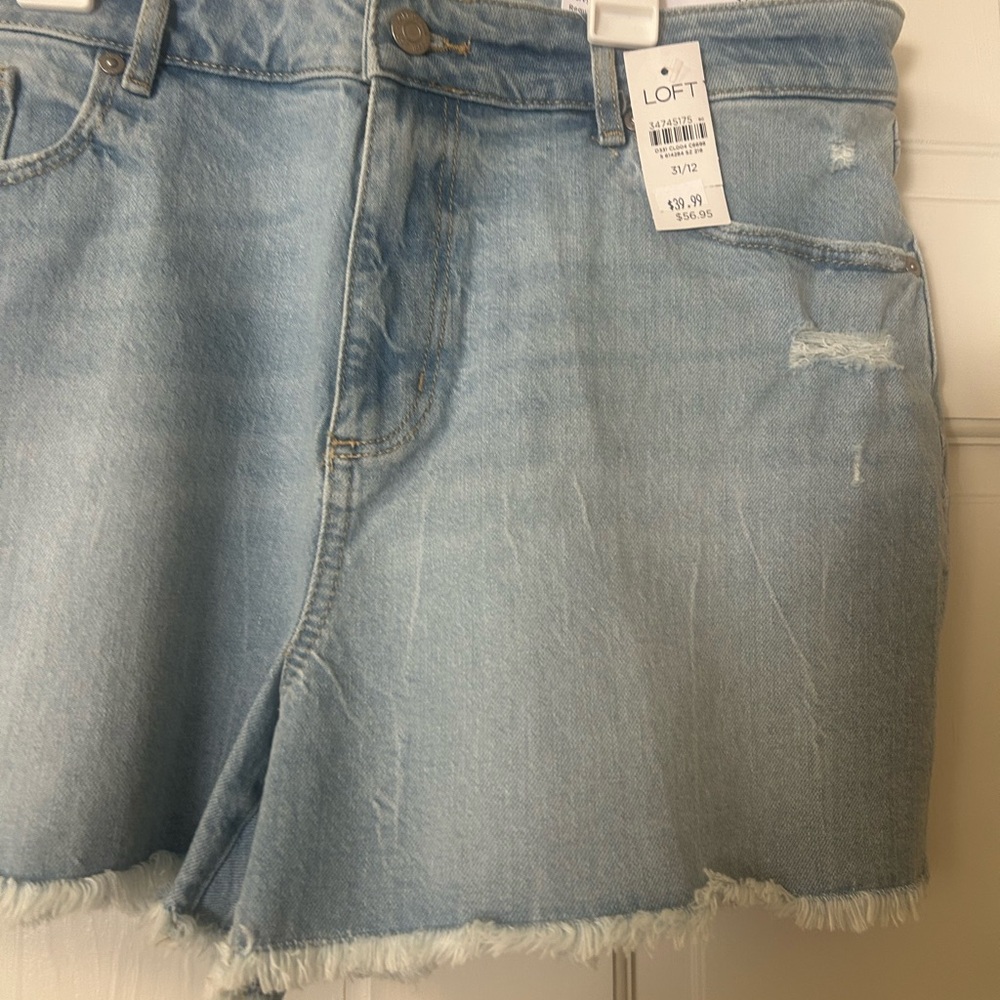 LOFT Sky Blue Jean Shorts